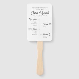 Abanico Elegante programa Boda único y moderno