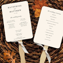 Abanico Elegante programa clásico de ceremonias de Boda de