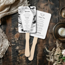 Elegante programa de Boda de Floral Gótica