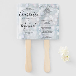 Abanico Elegante programa de Boda de Invierno con Guión Mo