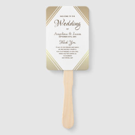 Abanico Elegante Programa de Boda de Oro