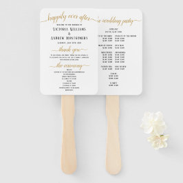 Abanico Elegante Programa de Boda Minimalista con Letra Do