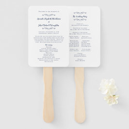 Abanico Elegante programa de Boda Moderna de Ceremonia Nav