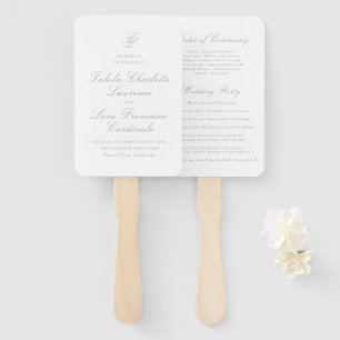 Abanico Elegante Programa de Boda Verde Miel