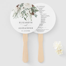 Abanico Elegante programa de bodas festivo de invierno ver