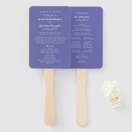 Abanico Elegante Programa de Ceremonia Moderna para Boda P