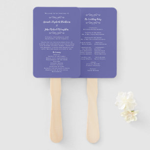 Abanico Elegante Programa de Ceremonia Moderna para Boda P