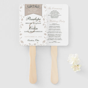 Abanico Elegante programa de matrimonio del capítulo del l