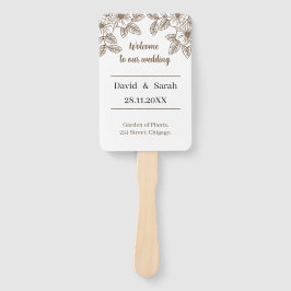 Abanico Elegante programa de matrimonio personalizado de f