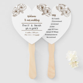 Abanico Elegante programa de matrimonio personalizado de f