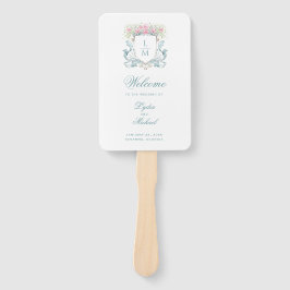 Abanico Elegante programa de matrimonio por Rosa Escudo Mo