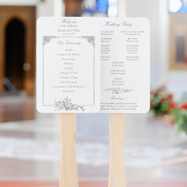 Abanico Elegante programa floral rococó francés (Subido por el creador)