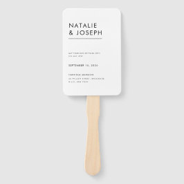 Abanico Elegante programa moderno de matrimonio Minimalist