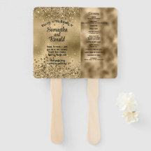 Elegante Purpurina de Faux Gold y programa de Boda
