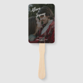 Abanico Elegante Purpurina Rosa de Oro Programa de Boda