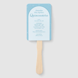 Abanico Elegante Quinceañera de Luz Azul - Programa de Fot