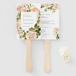 Abanico Elegante Rosa Romance Boda