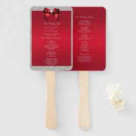 Abanico Elegante Ruby Red, programas de matrimonio Purpuri