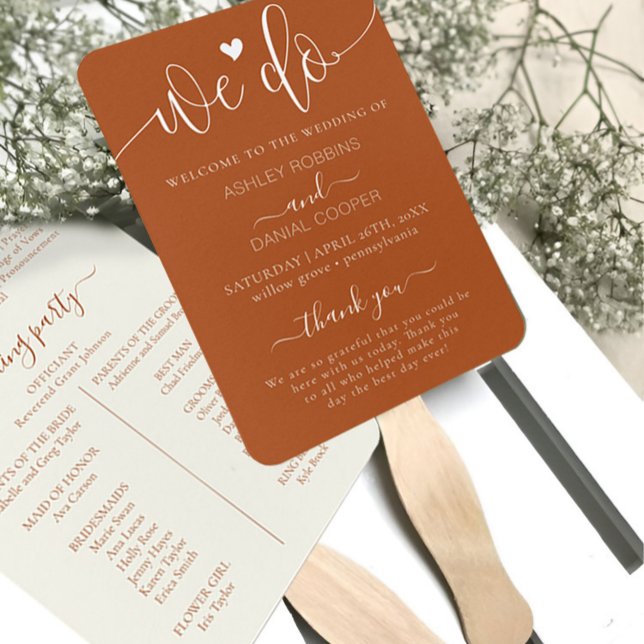 Abanico Elegante Terracota Nosotros Hacemos Programa de Bo (Subido por el creador)