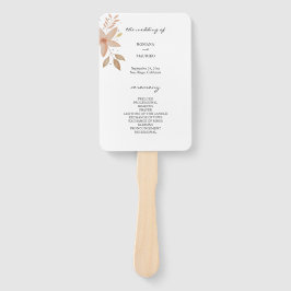 Abanico Elegante Terracota Rubor Watercolor Art