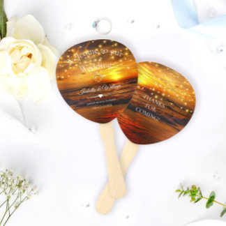 Abanico Elegante Tropical Beach String Luces Favor De Boda