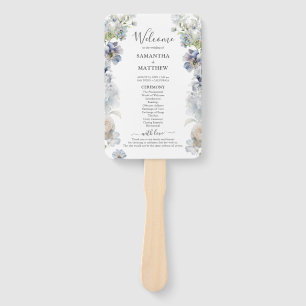 Abanico Elegante Ventilador del programa de bodas con flor