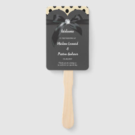Abanico Elegante y moderno programa de matrimonio de cinta