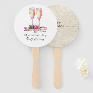 Abanico Elegantes Pétalos, Perlas y Prosecco Despedida de