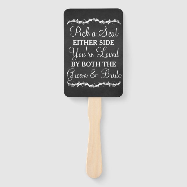 Abanico Elegir un boda de pizarra de cualquiera de los lad (Anverso)