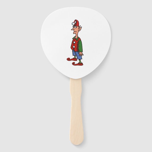 Abanico Elf Standing At Attention paddle hand fans (Anverso)