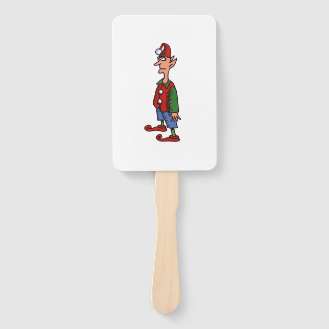Abanico Elf Standing At Attention rectangle hand fans (Anverso)