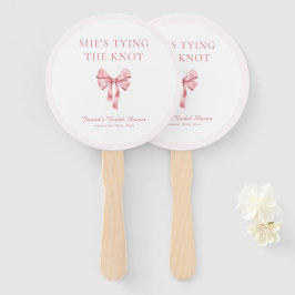 Abanico Ella está atando la ducha suave de coqueta rosa su