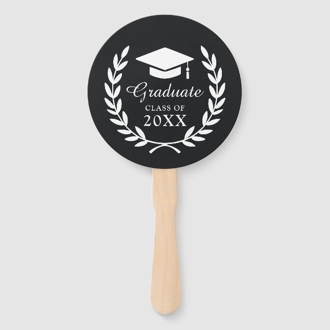 Abanico Emblema de fotografía de graduación personalizada  (Anverso)