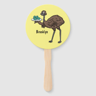 Abanico Emu con ilustracion personalizado de huevos