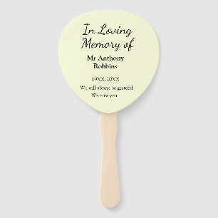 Abanico En memoria amorosa de nombre recuerdo funeral