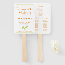 Abanico Encantador programa de bodas otoñales