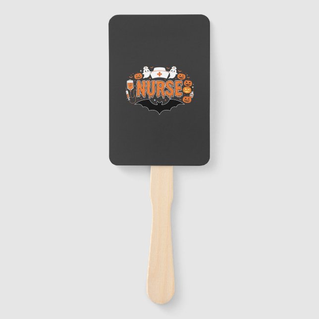 Abanico Enfermera de Halloween que gotea diseño de vector  (Anverso)