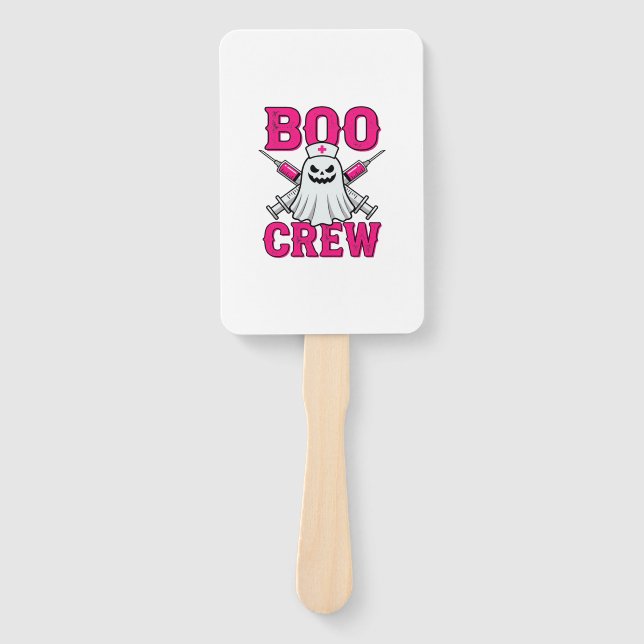 Abanico Enfermera Fantasma Halloween Boo Crew (Anverso)