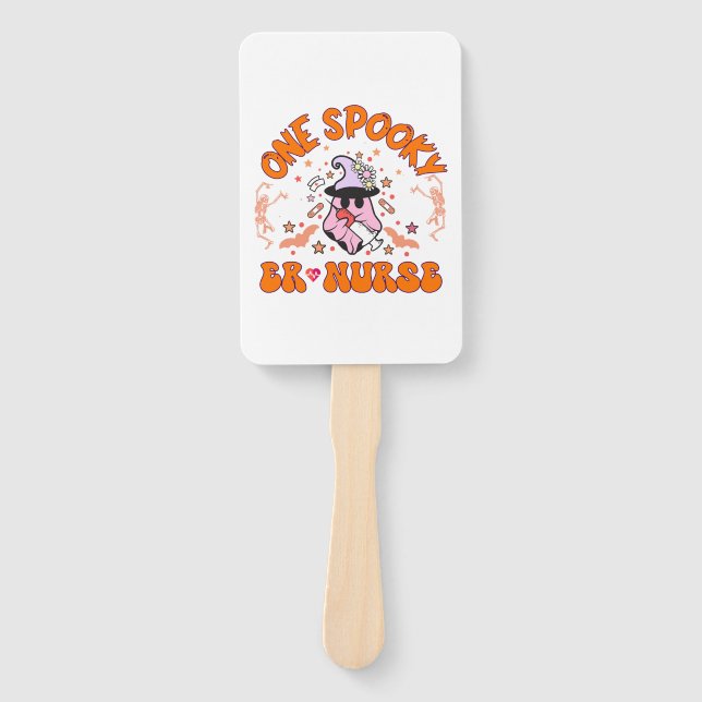 Abanico Enfermero de urgencias de Halloween: Enfermera de  (Anverso)