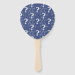 Abanico enigma de enigma de interrogación misterioso azul
