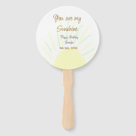 Abanico Eres mi nombre de agregación amarillo pastel sunsh