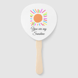 Abanico eres mi sol naranjas amarillos rayos solares añadi