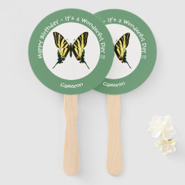 Abanico Es una escarpada fiesta de cumpleaños de mariposas