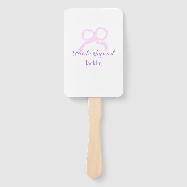 Abanico Escuadrón de novias purpurina rosa estrella del ar (Anverso)