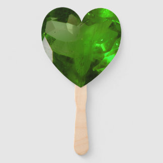 Abanico Esmeralda con forma de corazón
