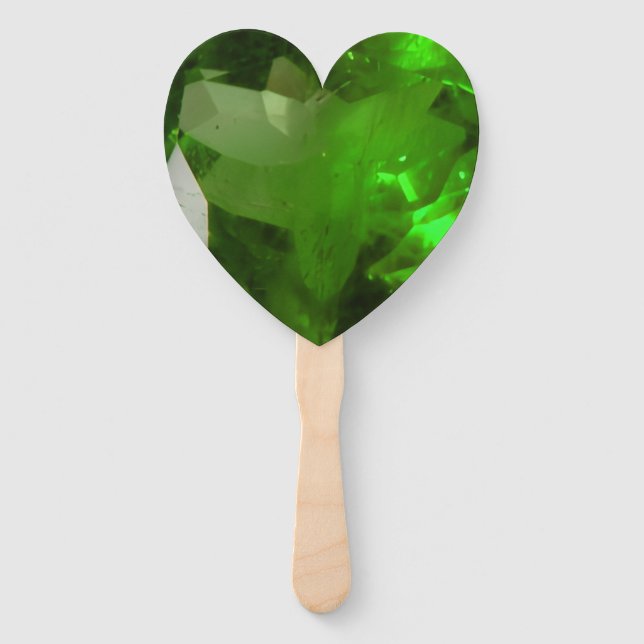 Abanico Esmeralda con forma de corazón (Anverso)