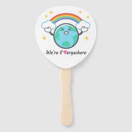 Abanico Estamos en todas partes del triángulo rosado