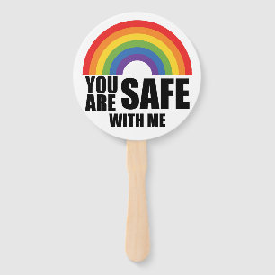 Abanico Estás Seguro Conmigo Orgullo Arcoíris LGBTQ