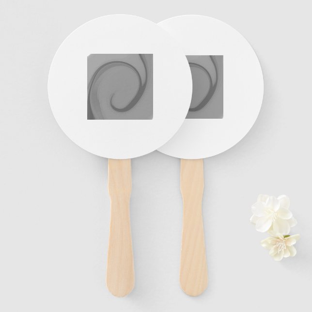ABANICO ESTILO CHIC ELEGANTE MÍNIMO MODERNO MONOGRAMA SENC (Anverso y reverso)