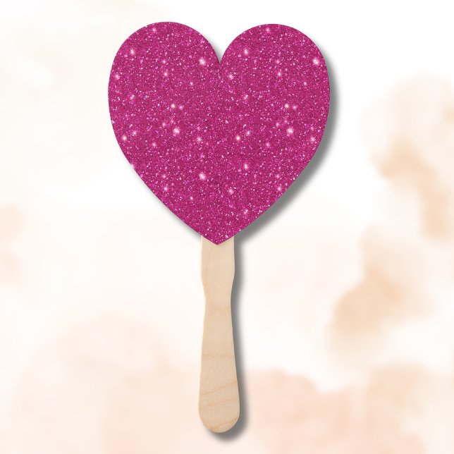Abanico Estilo clásico de San Valentín con brillo rosa de  (Subido por el creador)